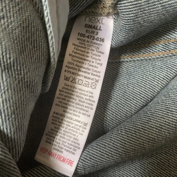 Men's Next Denim Jacket Size Small Great Used Condition Light Blue Wash - Picture 15 of 15